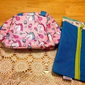 Back to School Supplies - Unicorn lunch bag, Yoobi pencil pouch